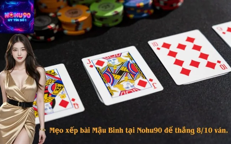 Mẹo xếp bài Mậu Binh tại Nohu90 để thắng 8/10 ván.
